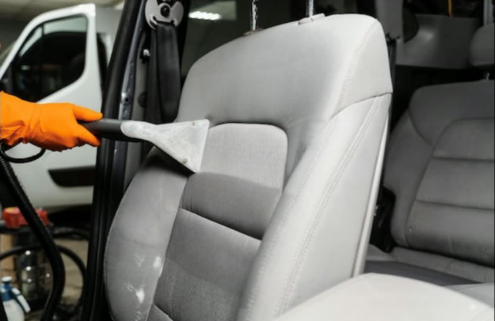 Extracting a car seat during an interior detail